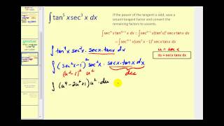 Trigonometric Integrals Involving Powers of Secant and Tangent  Part 1 [upl. by Oeram]