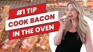 The BEST Way to Cook Bacon in the Oven 🥓  no mess quick amp easy cook like a pro [upl. by Dett]