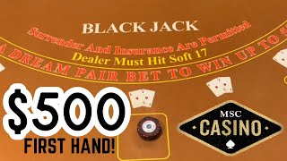 MAX BET FIRST HAND blackjack [upl. by Ecinnaj]