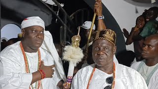 MASSIVE CROWD ACCOMPANY OONI OF IFE AS HE HEADS HOME FOR THE SEVEN DAY SECLUSION [upl. by Airamana]