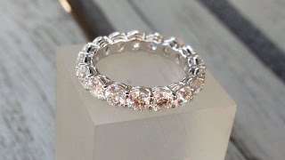 340 carat GIA certified DVVS1 Eternity Diamond Ring 20 pointer or 020 carat each [upl. by Ettenajna]