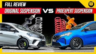 MYVI 2018 amp MYVI FACELIFT 2022 ORIGINAL SUSPENSION VS PROEXPERT SUSPENSION  FULL REVIEW [upl. by Ylimme]