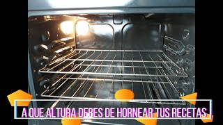 ¿Sabes a que altura debes de hornear tus recetas ¿Sabes la función de cada nivel de tu horno [upl. by Lednahc224]