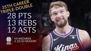 Domantas Sabonis 28 pts 13 rebs 12 asts vs Wizards 2324 season [upl. by Bailey]