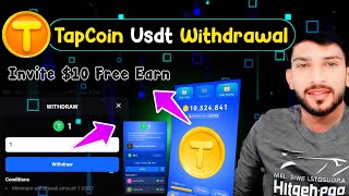 TapCoin bot Live Withdrawal Proff 1 Usdt amp How To withdraw TapCoin Usdt amp New Update [upl. by Halley689]