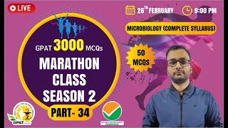 GPAT 2022  MARATHON CLASS 34 MICROBIOLOGY COMPLETE SYLLABUS [upl. by Melliw]