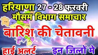 Haryana Weather हरियाणा मौसम 27 February 2024 Haryana Mausam News Gurugram Weather [upl. by Gratt]