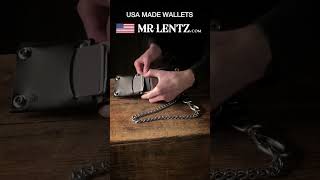 Mens Leather Chain Wallet with snap closure USA Made by MrLentzcom [upl. by Tammie]