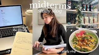 midterms vlog  VERY productive study days working at the library amp get productive with me [upl. by Siraj]