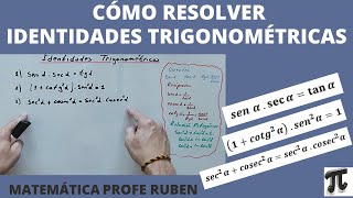 Cómo resolver identidades trigonométricas [upl. by Aratahs]