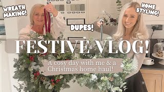 CHRISTMAS STYLING Dupes  Wreath Making  Neptune  Holiday home styling amp decor ideas  Vlogmas [upl. by Meeka]