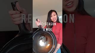 How to season a Wok shorts asianrecipes wok sharemyroots [upl. by Ariamo461]