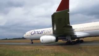 Onur Air A330300 TCOCB Start am Flughafen MünsterOsnabrück [upl. by Abigale]