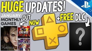 HUGE PS Plus January UPDATES Free PS Games OUT NOW Huge Free PS Plus DLC  More PlayStation News [upl. by Kissel458]