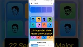 22 September Major Durov Puzzle Answer  Major Bot Puzzle Durov Answer  Puzzle Durov Answer 22 sep [upl. by Palocz]