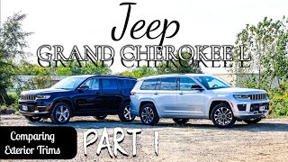 All new Jeep Grand Cherokee L Exterior Trim Differences Limited Overland Summit [upl. by Stier]