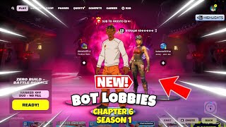 How To Get Bot Lobbies in Fortnite Chapter 6 Season 1 [upl. by Ettegirb]