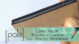 Como hacer bordes o cantos con efecto abombado cuero hechoamano moldesgratis leather [upl. by Hutt]