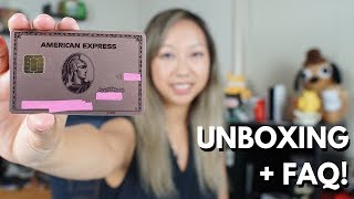 NEW Metal Amex ROSE GOLD Card Unboxing Limited Edition  FAQ [upl. by Lexerd]