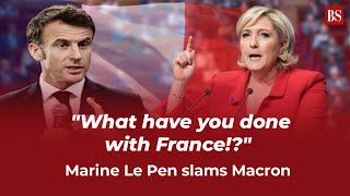 quotWhat have you done with Francequot Marine Le Pen slams Macron over riots [upl. by Nonnek759]