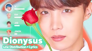 BTS  Dionysus Line Distribution  Lyrics Karaoke PATREON REQUESTED [upl. by Adnalohs]