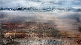 Acrylic painting hazy landscape Acrylmalerei dunstige Landschaft [upl. by Lewse]