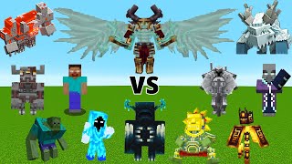 Maledictus vs All Boss Mobs  Minecraft Mob Battle  Maledictus Vs Ferrous Vs Warden Vs Herobrine [upl. by Nove]