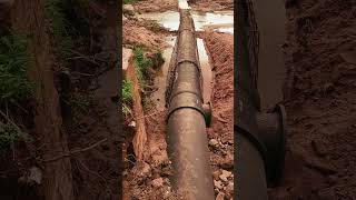 Installation of Scour valve tee and encasing of Ductile Iron pipe line [upl. by Dnomed]