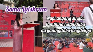 Soma Laishram na Delhi Jantar Mantarda Meeoi 6 tamthina hatkhibgi mayokta wa ngangba [upl. by Darda55]