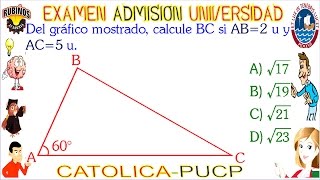 EXAMEN CATÓLICA TRIÁNGULOS NOTABLES PROBLEMA RESUELTO SOLUCIONARIO ADMISIÓN UNIVERSIDAD PUCP [upl. by Alabaster897]