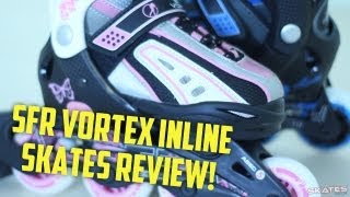 SFR Vortex Adjustable Inline Skates  Skatescouk Review [upl. by Idnib767]