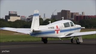 Mooney M20JTaxiingamptakeoff at Tachikawa AirfieldRJTC TokyoJapan [upl. by Bollay328]