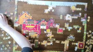 1000 piece puzzle time lapse of a Farmhouse by charles wysocki [upl. by Nereen]