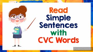 CVC Reading Lesson 4  CVC Words in Sentences  Sentences with Short Vowel Oo [upl. by Nnylirej728]