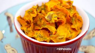 Chips de cenoura  RECEITA 1 MINUTO [upl. by Eileek]