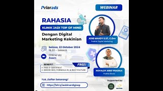 Rahasia Klinik Top of Mind dengan Digital Marketing Kekinian [upl. by Imik]