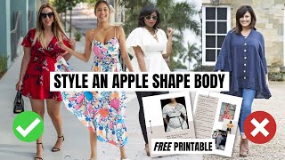 How To Style An Apple Shape Body  plus size fashion tips [upl. by Knight]