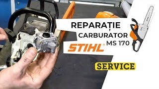 Reparație carburator motofierăstrău STIHL MS 170 MS 180  SERVICE [upl. by Maybelle527]