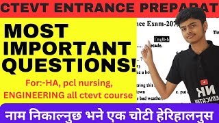 ctevt scholarship entrance exam model questions entrance preparation  ctevt exam model question [upl. by Huberman]