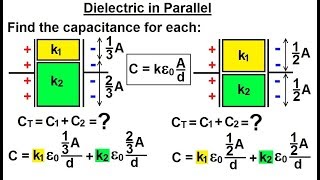 Physics  EampM Ch 392 Capacitors amp Capacitance Understood 18 of 27 Dielectric in Parallel [upl. by Id]