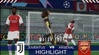 Juventus  Arsenal 20 in FC24 Moise Kean first goal season 202324 [upl. by Edva]