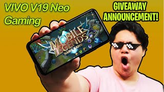 VIVO V19 NEO  DI KO AKALAING MALUPIT DIN TO SA GAMING  GIVEAWAY ANNOUNCEMENT [upl. by Ateekan360]