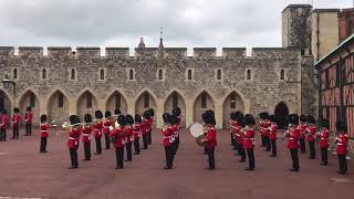 Queens Royal Guard perform Star Wars Imperial March at Windsor Castle during Changing Of The Guard [upl. by Nnahgiel]