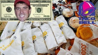 TACO BELL BREAKFAST VALUE MENU CHALLENGE  RANDY SANTEL 20 CHALLENGE [upl. by Deys]