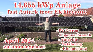 PV Auswertung April 2024  14 kWp PV  10 kWh Akku [upl. by Eudora]