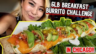 MASSIVE 6LB BREAKFAST BURRITO CHALLENGE AT STACKED IN CHICAGO RainaisCrazy [upl. by Mcmaster]