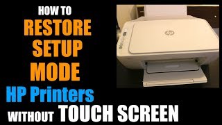 Restore Setup Mode on HP Printers Without a Touchscreen Display review [upl. by Wandis]