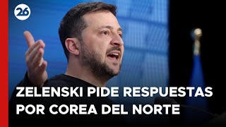 UCRANIA  Zelenski pide respuestas ante la intervensión de Corea del Norte [upl. by Aliban]