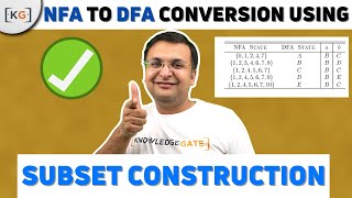 311 NFA to DFA Conversion  Convert NFA to DFA  Subset Construction  Theory of Computation [upl. by Devy]