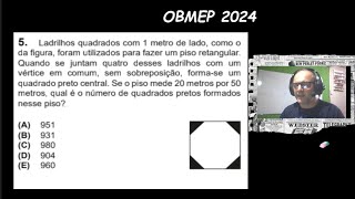 OBMEP 2024 I Questão 5 Nível 2 I Cálculo de área I tiofrankolindo [upl. by Namrej878]